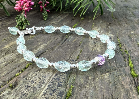 Bransoletka Fluoryt Ametyst – koncentracja i intuicja