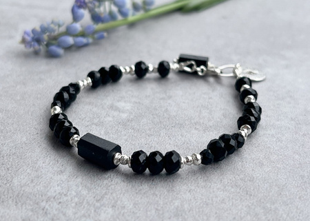 Czarny Turmalin bransoletka Ochrona wrażliwej duszy