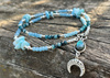 Naszyjnik Turmalin i Larimar - Lunula