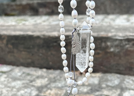 Mala z Pereł i Kryształu Górskiego do Medytacji