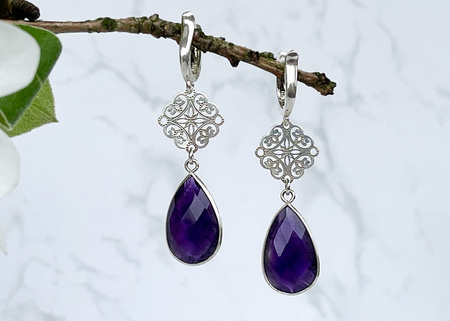 Kolczyki Ametystowe - Spokój i Równowaga