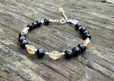 Bransoletka Czarny Turmalin Cytryn – ochrona i obfitość