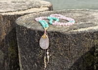 Naszyjnik Mala z Amazonitu i Kunzytu