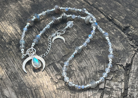 Naszyjnik z Labradorytem Luna