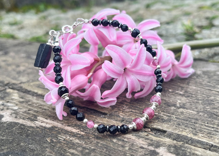 Bransoletka z Turmalinami i Srebrem 925