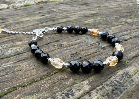 Bransoletka Czarny Turmalin Cytryn – ochrona i obfitość