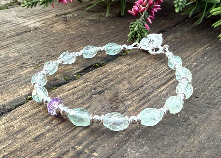 Bransoletka Fluoryt Ametyst – koncentracja i intuicja