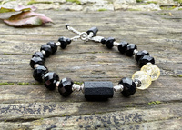 Bransoletka Turmalin Czarny Cytryn – tarcza i prosperity