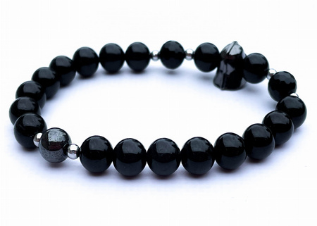 Bransoletka Onyks i Hematyt - Moc i Siła