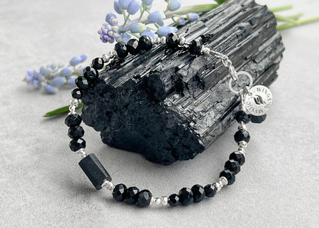 Czarny Turmalin bransoletka Ochrona wrażliwej duszy