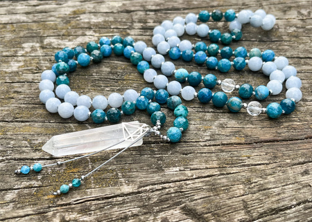 Mala z Apatytem i Akwamarynem – Kamienie Mocy i Spokoju