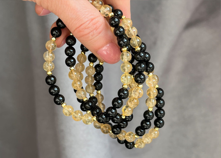 Bransoletka z Turmalinem i Cytrynem – Energia Ochrony i Sukcesu