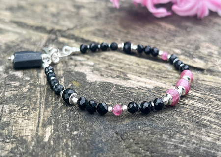 Bransoletka z Turmalinami i Srebrem 925