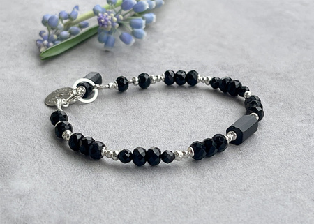 Czarny Turmalin bransoletka Ochrona wrażliwej duszy