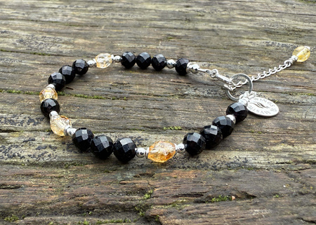 Bransoletka Czarny Turmalin Cytryn – ochrona i obfitość