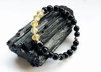 Bransoletka z turmalinem i cytrynem Ochrona i Bogactwo