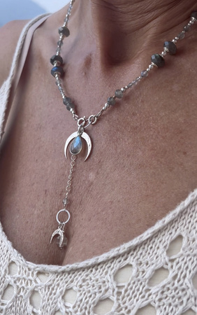 Naszyjnik z Labradorytem Luna