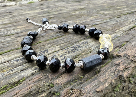 Bransoletka Turmalin Czarny Cytryn – tarcza i prosperity