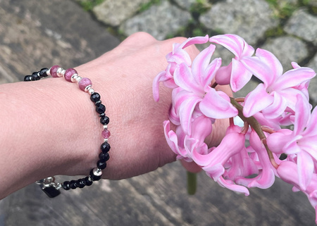 Bransoletka z Turmalinami i Srebrem 925