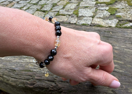 Bransoletka Czarny Turmalin Cytryn – ochrona i obfitość