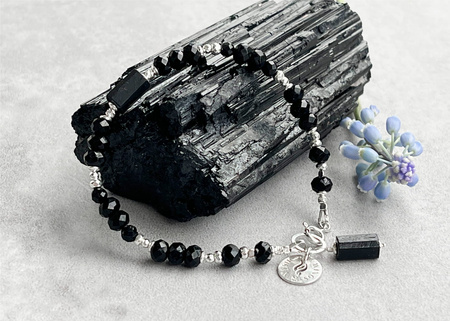 Czarny Turmalin bransoletka Ochrona wrażliwej duszy