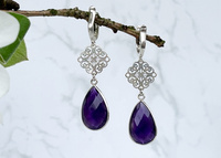 Kolczyki Ametystowe - Spokój i Równowaga