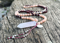 Mala z Granatu i Kamieni Słonecznych do Medytacji