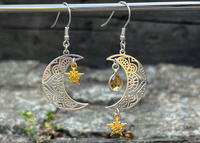 Kolczyki Luna z Cytrynem